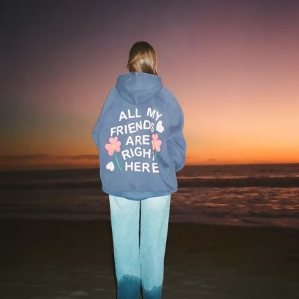 Blue Dandy All My Friends Luxe Oversized Hoodie