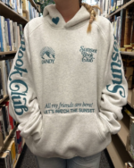 Book Club Oversized Lux Dandy Gray Hoodie