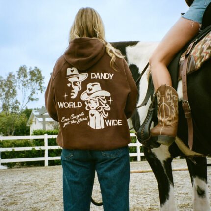 Cowgirl Oversized Lux Hoodie in Brown