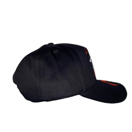 Dandy Flames Black Embroidered Hat
