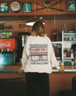 Diner Crew Neck Sweatshirt Cream