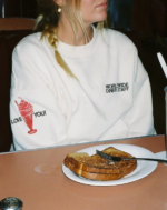 Diner Crew Neck Sweatshirt Cream