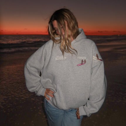 Endless Summer Oversized Lux Hoodie in Dark Heather