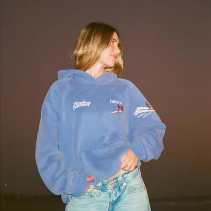 Endless Summer Oversized Lux Hoodie in Vintage Washed Blue