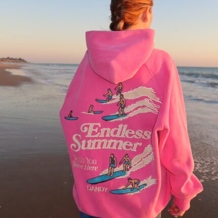 Endless Summer Oversized Lux Hoodie in Vintage Washed Pink
