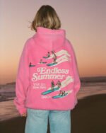 Endless Summer Oversized Lux Hoodie in Vintage Washed Pink
