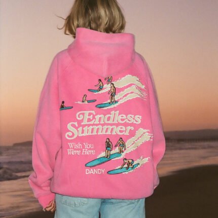 Endless Summer Oversized Lux Hoodie in Vintage Washed Pink