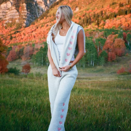 Gray Heart On My Sleeve Graphic Comfort Sweatpants