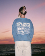 Ice Cream Crew Neck Sweatshirt Blue