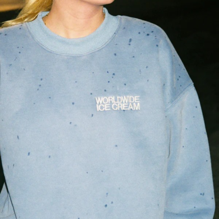 Ice Cream Crew Neck Sweatshirt Blue