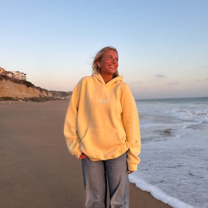 Let's Go On An Adventure Oversized Lux Hoodie in Butter Yellow