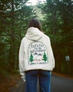 Let's Go On An Adventure Oversized Lux Hoodie in Heather Gray