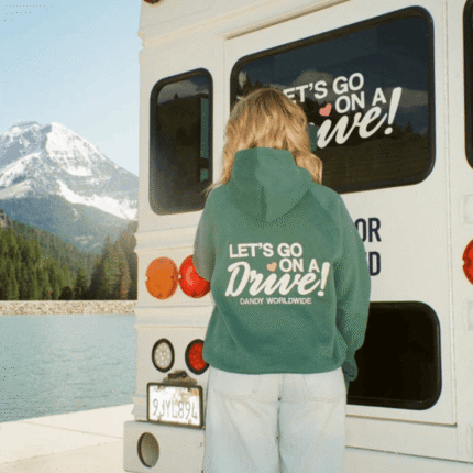 Let’s Go on a Drive Oversized Lux Hoodie in Green