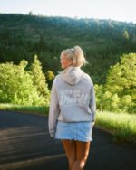 Let's Go on a Drive Oversized Lux Hoodie in Light Gray