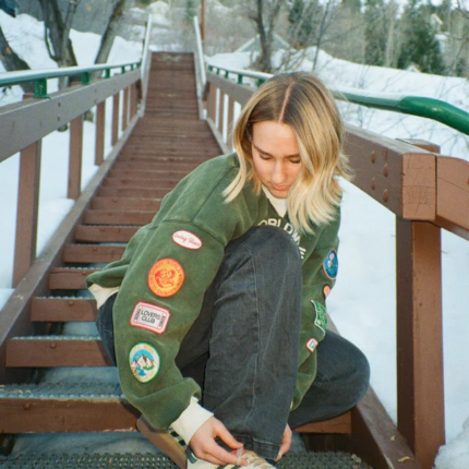 Lovers Club Crew Neck Sweatshirt Vintage Washed Green