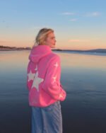 Lucky Stars Oversized Lux Hoodie in Vintage Washed Pink