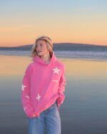 Lucky Stars Oversized Lux Hoodie in Vintage Washed Pink