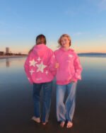 Lucky Stars Oversized Lux Hoodie in Vintage Washed Pink
