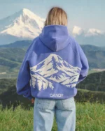 Mountain Oversized Lux Hoodie in Vintage Washed Blue