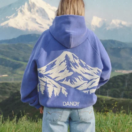 Mountain Oversized Lux Hoodie in Vintage Washed Blue