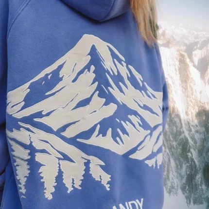 Mountain Oversized Lux Hoodie in Vintage Washed Blue