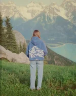 Mountain Oversized Lux Hoodie in Vintage Washed Blue