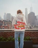New York Oversized Lux Hoodie in Heather Gray