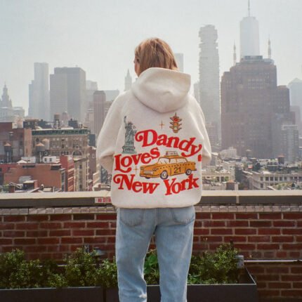 New York Oversized Lux Hoodie in Heather Gray
