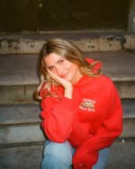 New York Oversized Lux Hoodie in Red