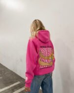 Physical Touch Oversized Lux Hoodie in Hot Pink