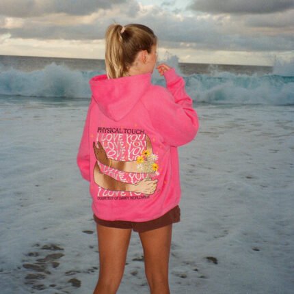 Physical Touch Oversized Lux Hoodie in Hot Pink