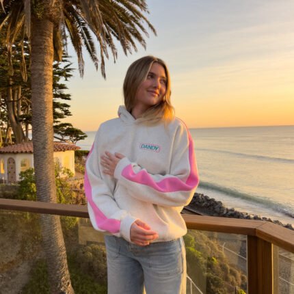 Pink Stripe Oversized Lux Hoodie