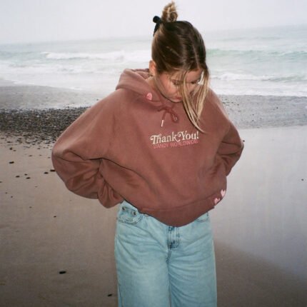 Quality Time Oversized Lux Hoodie in Light Brown