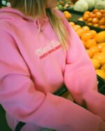 Quality Time Oversized Lux Hoodie in Pink