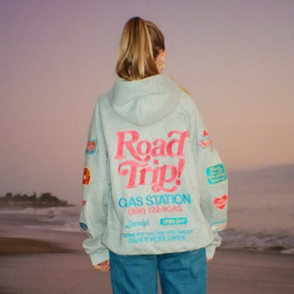 Road Trip Oversized Lux Hoodie in Dark Heather