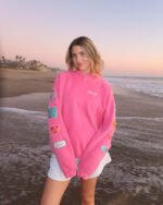 Road Trip! Oversized Lux Hoodie in Vintage Washed Pink