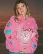 Road Trip! Oversized Lux Hoodie in Vintage Washed Pink