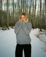 Ski Team Knit Sweater Gray