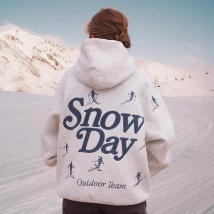 Snow Day Oversized Lux Hoodie in Heather Gray