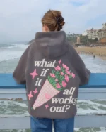 What If Oversized Lux Hoodie in Dark Gray