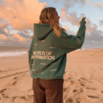 Words of Affirmation Oversized Lux Hoodie in Green