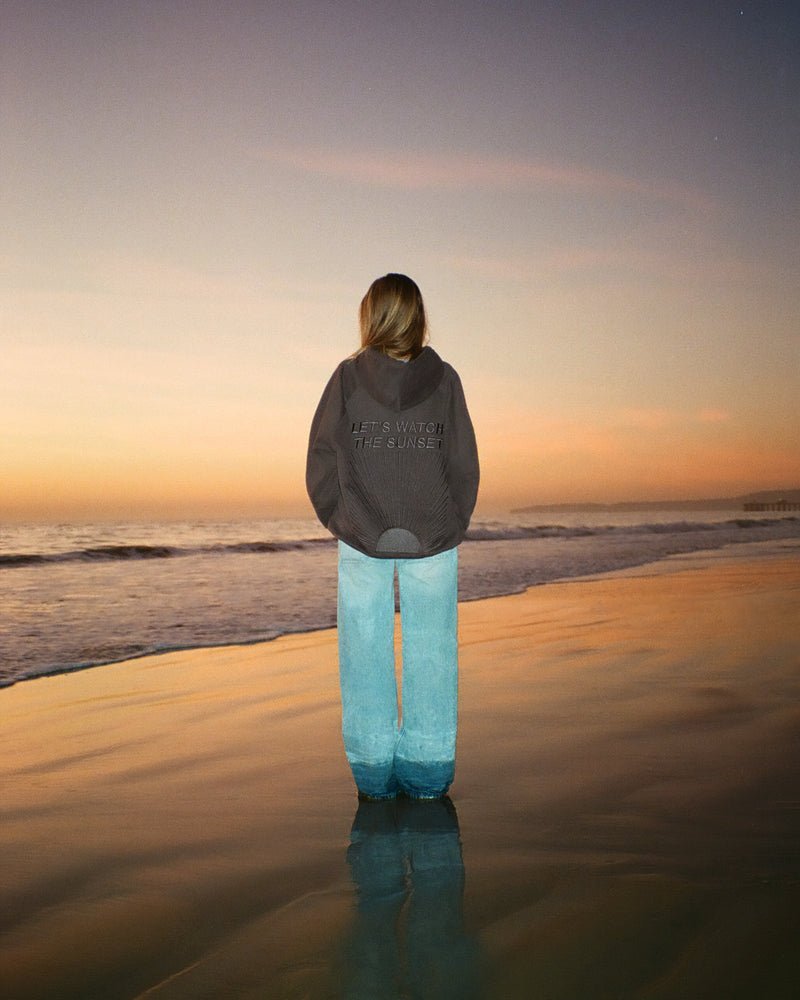 Yin+Yang Let's Watch the Sunset Oversized Lux Hoodie Charcoal Gray Yin+Yang Let's Watch the Sunset Oversized Lux Hoodie Charcoal Gray