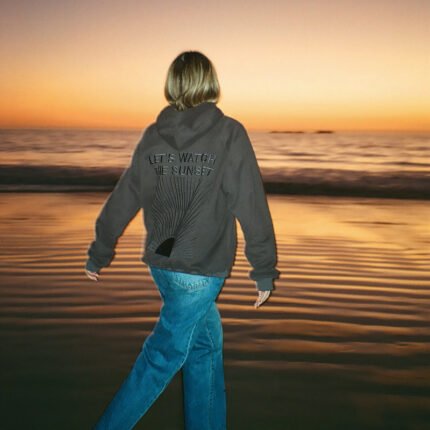 Yin+Yang Let's Watch the Sunset Oversized Lux Hoodie Charcoal Gray