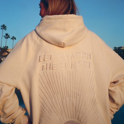 Yin+Yang Let's Watch the Sunset Oversized Lux Hoodie Cream